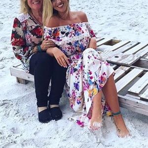 Silver accents maxi dress